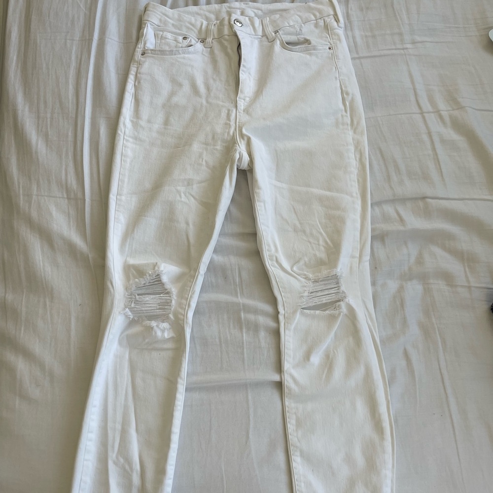 White H&M jeans